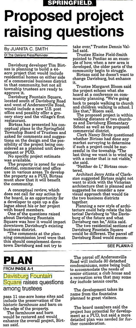 Fountain Square - Dec 1995 Article On Development (newer photo)